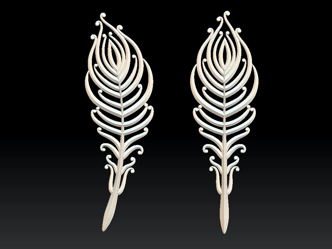 Feather 3D Print Model .c4d .max .obj .3ds .fbx .stl .blend