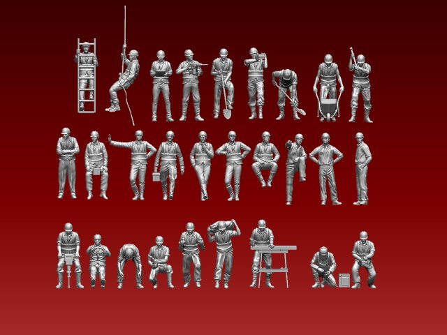 Builders 3D-printmodel .c4d .max .obj .3ds .fbx .stl .blend 