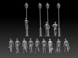 Townspeople 3D Print Model