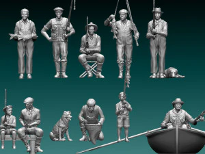 Рыбаки 3D Принт Модель