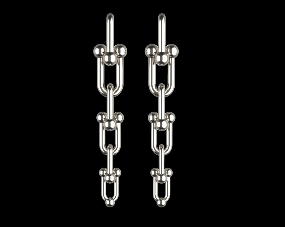 Earrings 3D Print Model .c4d .max .obj .3ds .fbx .stl .blend 
