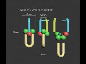 Pendientes Modelo de impresión 3D