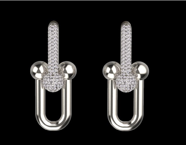 Earrings 3D Baskı Modeli .c4d .max .obj .3ds .fbx .stl .blend