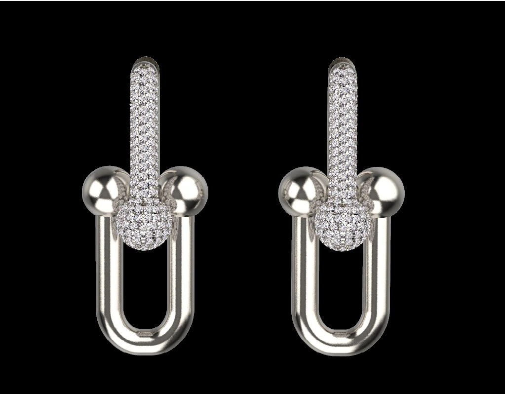 Earrings 3D Print Model .c4d .max .obj .3ds .fbx .stl .blend 