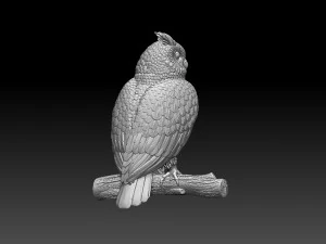 P&aacute;ssaro coruja Modelo de Impressão 3D