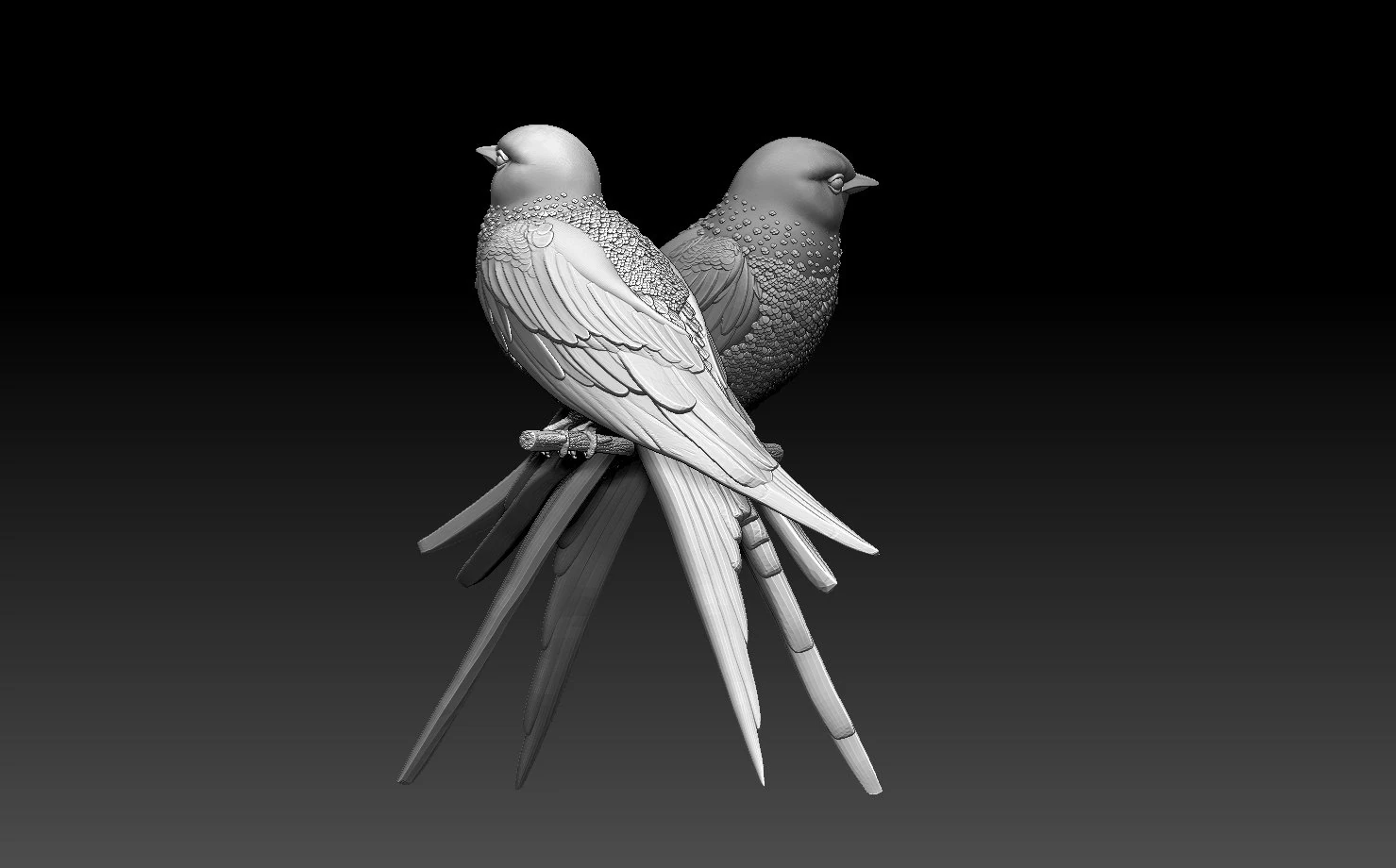Swallow 3D Print Model .c4d .max .obj .3ds .fbx .stl .blend 