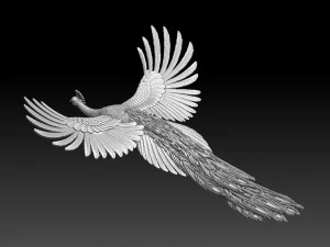 孔雀 3Dプリントモデル
