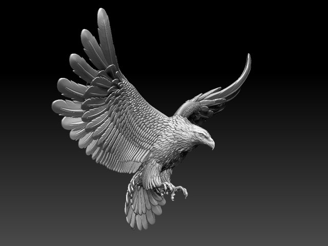 Sculpture tête d'aigle chauve modèle 3D $129 - .fbx .max .obj .stl - Free3D