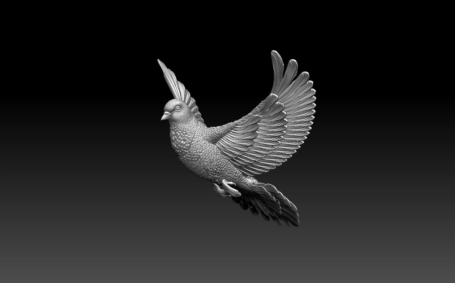 Dove 3D Print Model .c4d .max .obj .3ds .fbx .stl .blend 