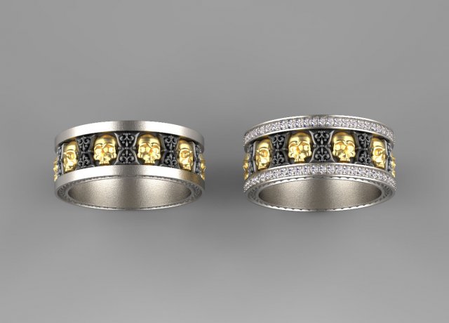 Ring scull Modelo de Impressão 3D .c4d .max .obj .3ds .fbx .stl .blend
