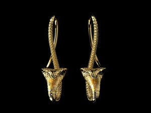 Earrings cobra 3D Print Model