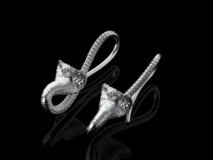 Earrings cobra 3D Print Model