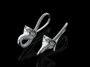Earrings cobra 3D Print Model