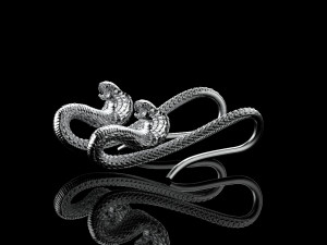 Earrings cobra 3D Print Model