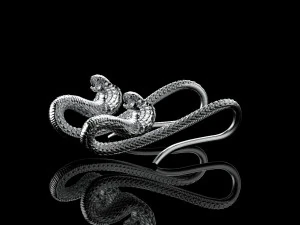 Earrings cobra 3D Print Model