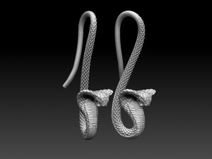 Earrings cobra 3D Print Model