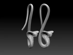 Earrings cobra 3D Print Model