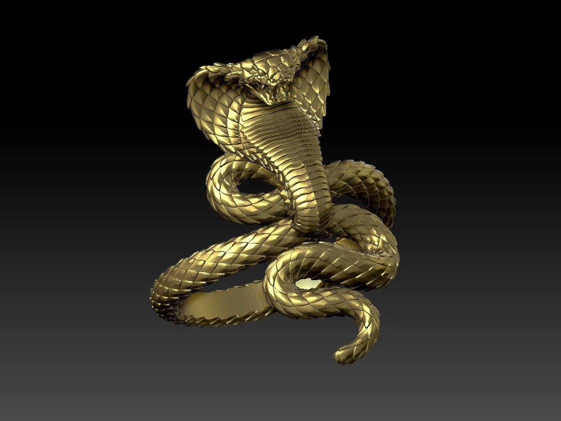 Ring cobra 3D Print Model .c4d .max .obj .3ds .fbx .stl .blend 