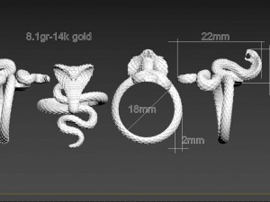 Ring cobra 3D प्रिंट मॉडल
