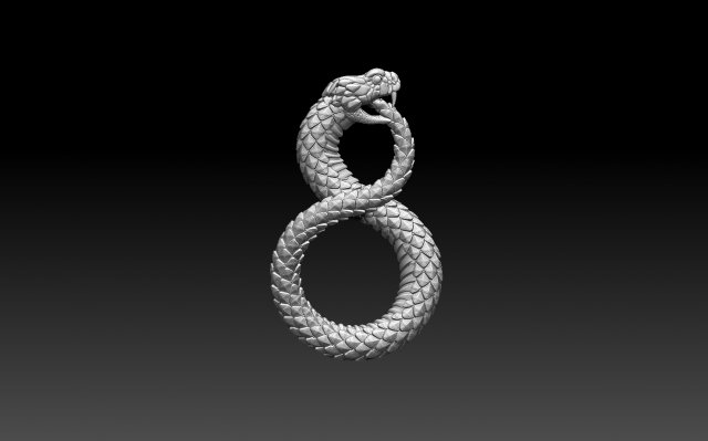 Snake 3D Принт Модель .c4d .max .obj .3ds .fbx .stl .blend 