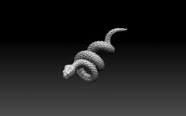 Snake Model Cetak 3D .c4d .max .obj .3ds .fbx .stl .blend 
