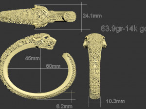 BRACELET TIGER 3D प्रिंट मॉडल