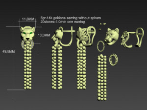 Earrings 3D Принт Модель