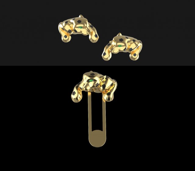 Cufflink tie clip Modelo de impresión 3D .c4d .max .obj .3ds .fbx .stl .blend 