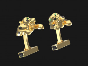 Cufflink tie clip Modelo de impresión 3D