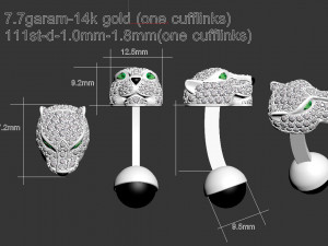Cufflinks Modelo de impresión 3D