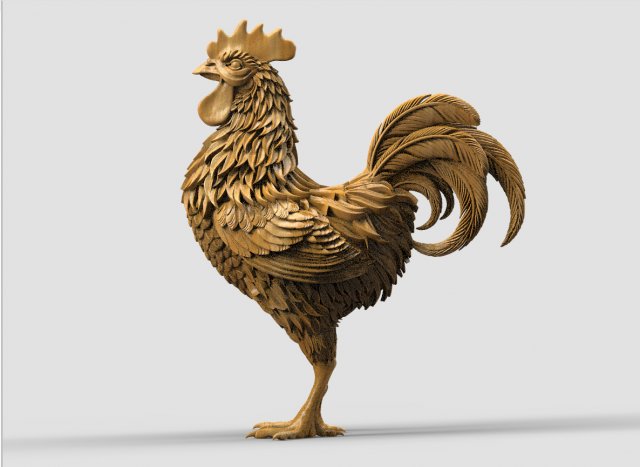 Rooster statue Modèles 3D en vedette .c4d .max .obj .3ds .fbx .stl .blend 