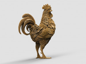 Rooster statue Modèles 3D en vedette