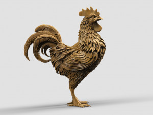 Rooster statue Modèles 3D en vedette