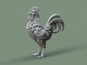 Rooster statue Modèles 3D en vedette