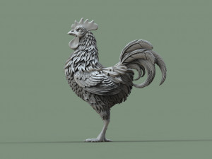 Rooster statue Modèles 3D en vedette