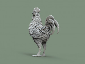 Rooster statue Modèles 3D en vedette