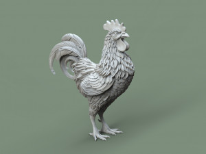 Rooster statue Modèles 3D en vedette