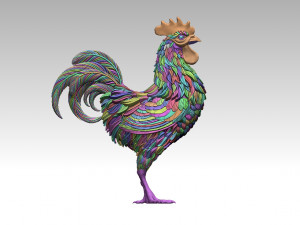 Rooster statue Modèles 3D en vedette