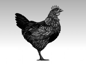 Hen 3Dプリントモデル