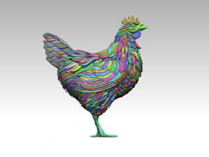Hen 3Dプリントモデル