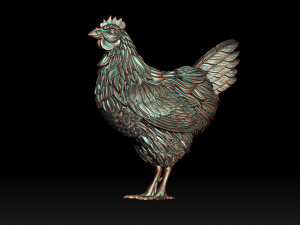 Hen 3Dプリントモデル