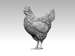 Hen 3Dプリントモデル