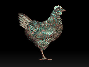 Hen 3Dプリントモデル