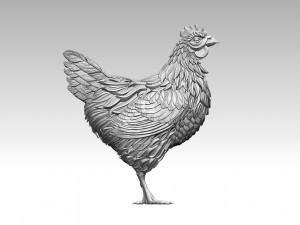 Hen 3Dプリントモデル