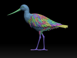 Wading bird 3Dプリントモデル