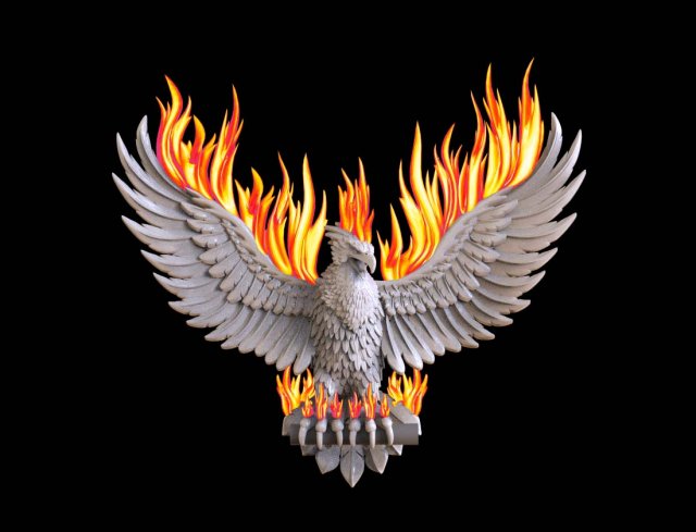 Phoenix 3D-printmodel .c4d .max .obj .3ds .fbx .stl .blend 