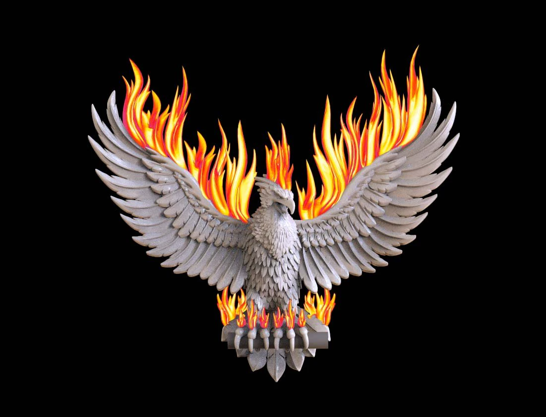 Phoenix 3D Print Model .c4d .max .obj .3ds .fbx .stl .blend 