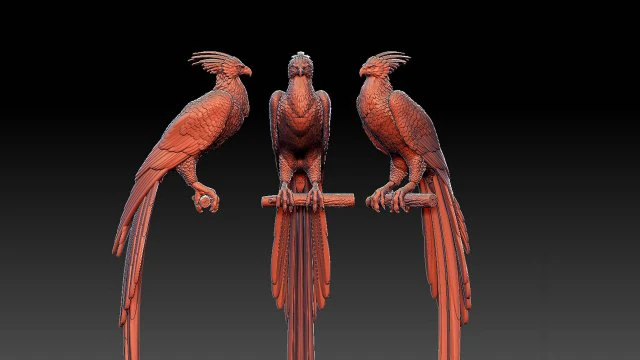 F&eacute;nix Modelo de impresión 3D .c4d .max .obj .3ds .fbx .stl .blend 