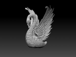 Swan sculpture 3D Принт Модель