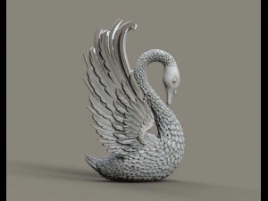 Swan sculpture 3D Print Model